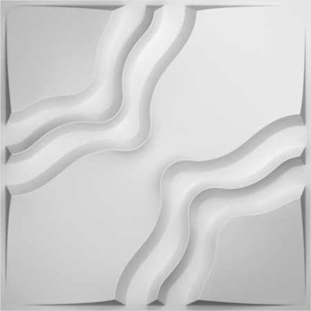 Ekena Millwork 19 5/8in. W x 19 5/8in. H Rogue EnduraWall Decorative 3D Wall Panel, White, 20PK WP20X20RGWH-CASE-20
